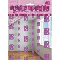 18th Birthday Pink Hanging string Decoration