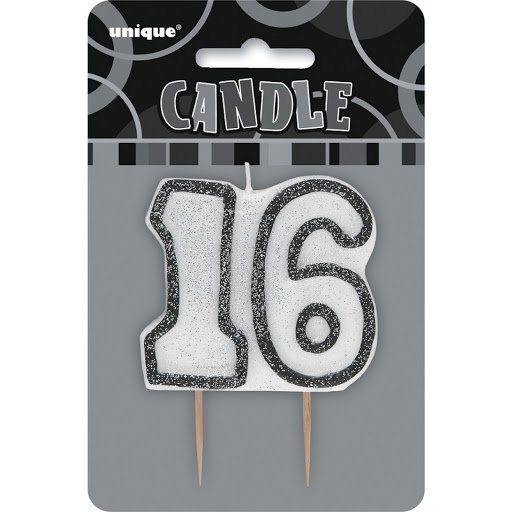 Glitz Black 16th Candle