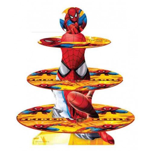 3 Tier Spiderman Cup Cake Stand