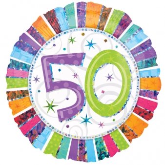 50th Birthday 18" Radiant Foil Balloon