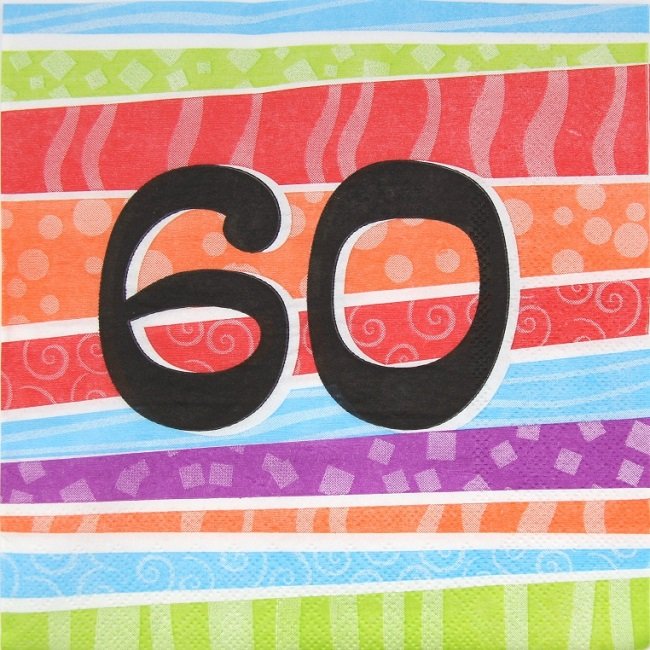 Happy 60th Birthday Napkins