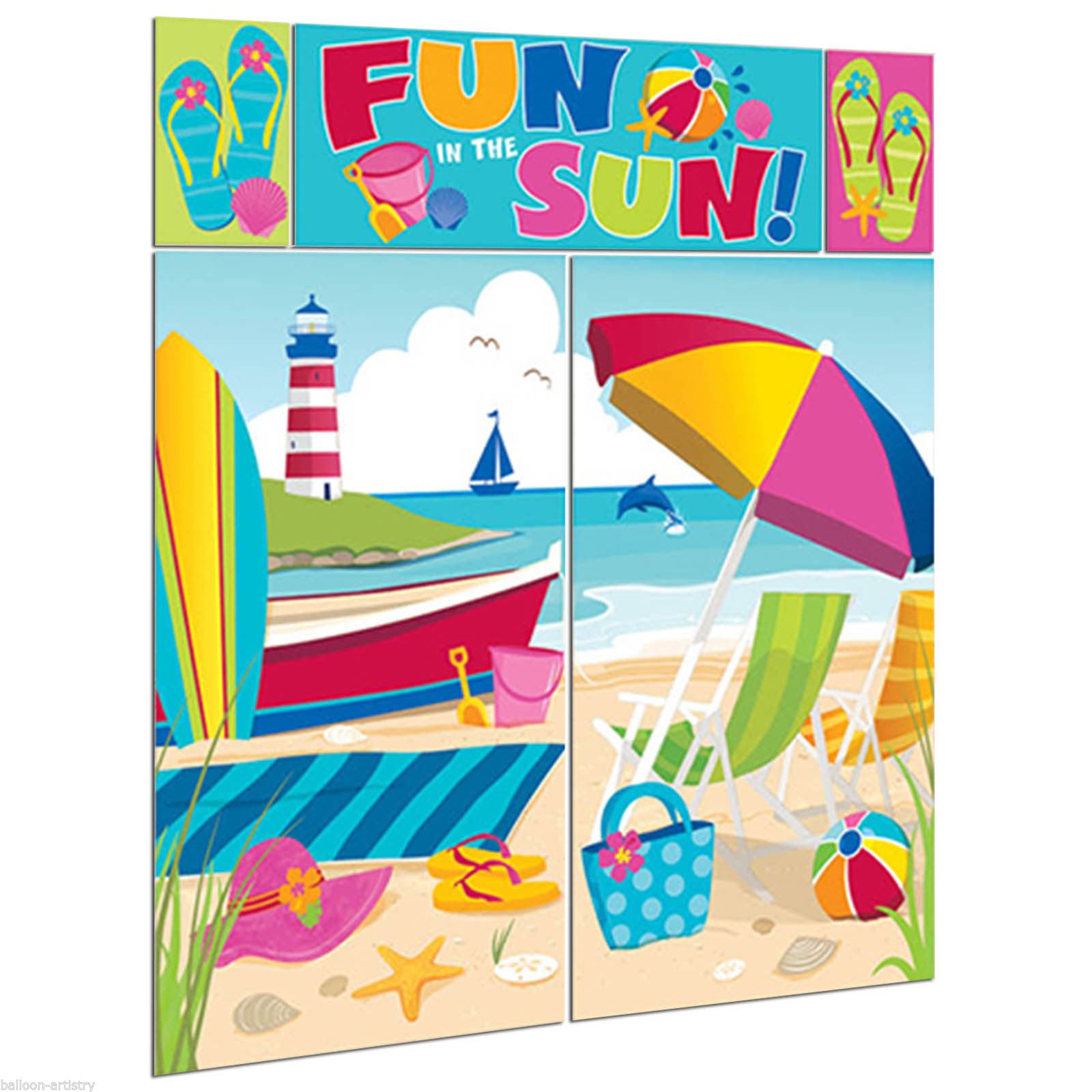 Summer Beach Scene Setter Deco Kit
