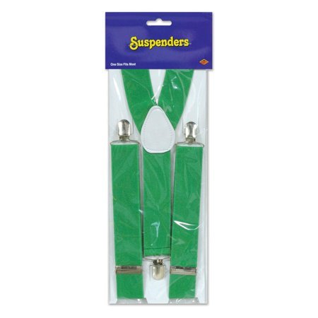 Suspenders Green Adult Size
