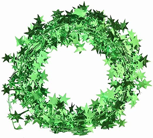 Wire Green Star Garland