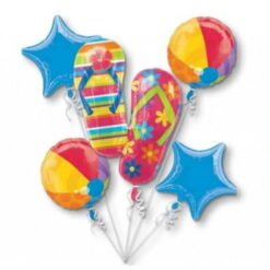 Luau Flip Flops Bouquet Foil Balloons