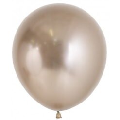 Reflex Champagne 45cm Round Latex Balloons (6 Pack)
