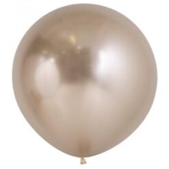 Reflex Champagne 60cm Round Latex Balloons (3 Pack)