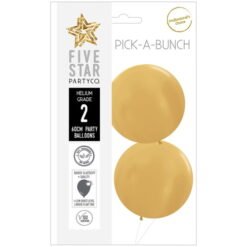 Shimmer Gold 60cm Round Balloons 2 Pack