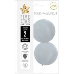 Shimmer Silver 60cm Round Balloons 2 Pack