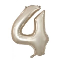 Champagne Numeral 4 Foil Balloon 86cm