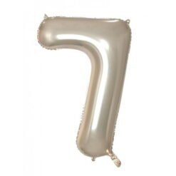 Champagne Numeral 7 Foil Balloon 86cm