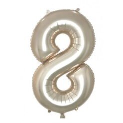 Champagne Numeral 8 Foil Balloon 86cm