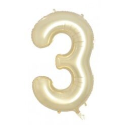 Luxe Gold Numeral 3 Foil Balloon 86cm