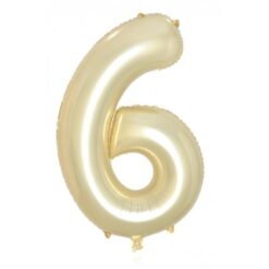 Luxe Gold Numeral 6 Foil Balloon 86cm