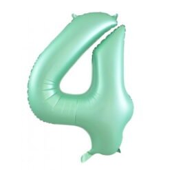 Matt Pastel Mint Numeral 4 Foil Balloon 86cm