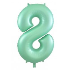 Matt Pastel Mint Numeral 8 Foil Balloon 86cm