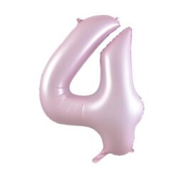 Matt Pastel Pink Numeral 4 Foil Balloon 86cm