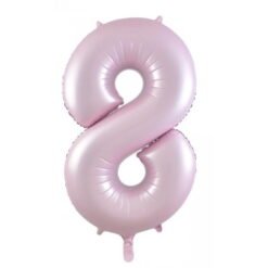 Matt Pastel Pink Numeral 8 Foil Balloon 86cm