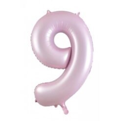 Matt Pastel Pink Numeral 9 Foil Balloon 86cm