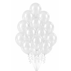 Crystal Clear 30cm Round Balloons 18 Pack