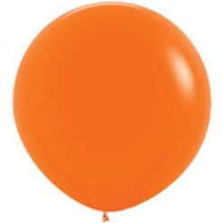 Matte Orange 60cm Round Balloon 2 Pack