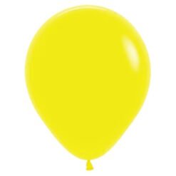 Matte Yellow 45cm Round Balloons 6 Pack