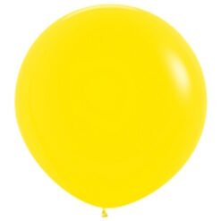 Matte Yellow 60cm Round Balloons 2 Pack