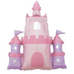 Pink Castle Shaped Foil Balloon