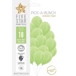 Shimmer Pearl Lime Green Latex Balloons 30cm 18 Pack