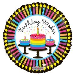 Birthday Wishes With Cupcakes And Candles Foil Balloons