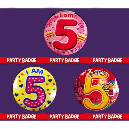 5th Birthday Party Badge - Small