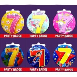 7th Birthday Party Badge - Small