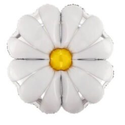 White Daisy Flower Foil Balloon 90cm