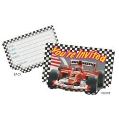 F1 Racing Car Party Invitations