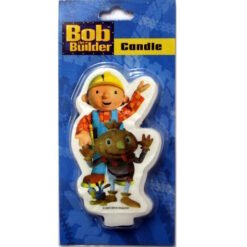 Bob the Builder candle in blue packaging, showing Bob and his friend on a shaped candle inside the blister pack.