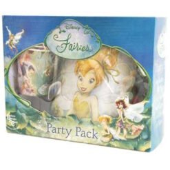 Disney Fairies Party Pack box with images of Tinker Bell and friends, packaging shows 'Disney Fairies' and 'Party Pack' text