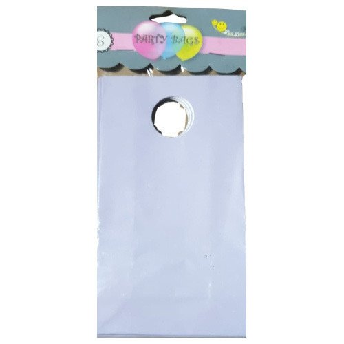 Light purple party bags in a package with a circular handle hole near the top, labeled 'Party Bags' on the packaging panel.