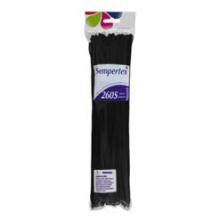 Pack of black Sempertex 260S latex balloons for balloon twisting.