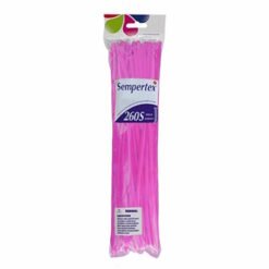 Pack of pink Sempertex 260S balloons in a clear bag, ready for use at parties