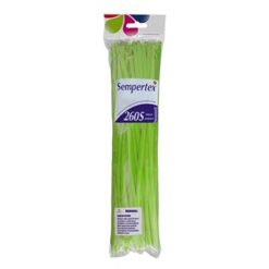 Pack of Sempertex 260S green twist balloons for balloon animals, in a sealed bag.