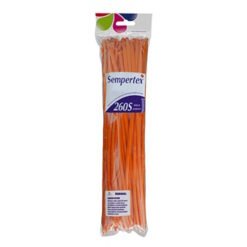 Pack of orange Sempertex 260S balloons in a sealed plastic bag