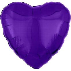 Purple heart-shaped foil balloon