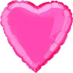 Pink heart-shaped foil balloon for celebration