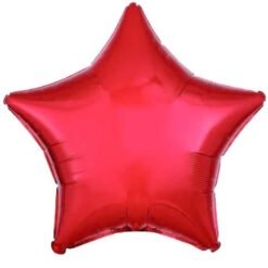 Red foil star-shaped balloon