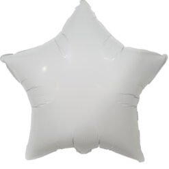 White star-shaped foil balloon for party decorations