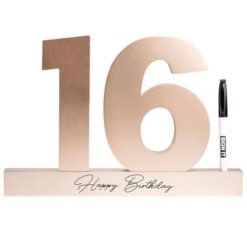 Signature Number 16 Rose Gold
