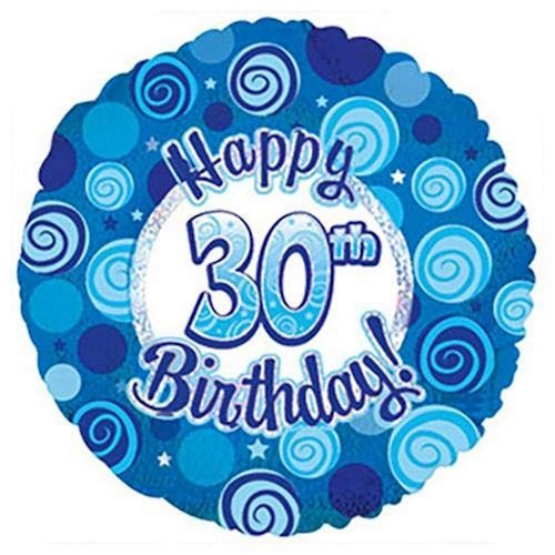 Happy 30 Birthday Blue DAZZLEOONS Foil Balloon