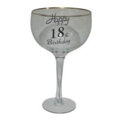 18th Birthday Large Wine Glass