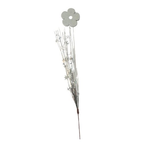 Pick Onion Foam Flower Silver