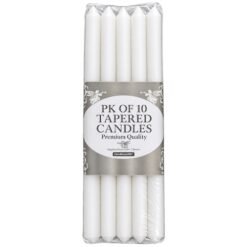 Tapered Candles Pk 10 White